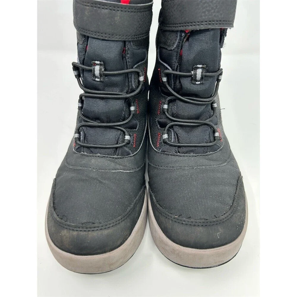 Merrell Snow Storm Kids Winter Snow Boots Waterproof Black/Red Hook & Loop 5